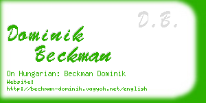 dominik beckman business card